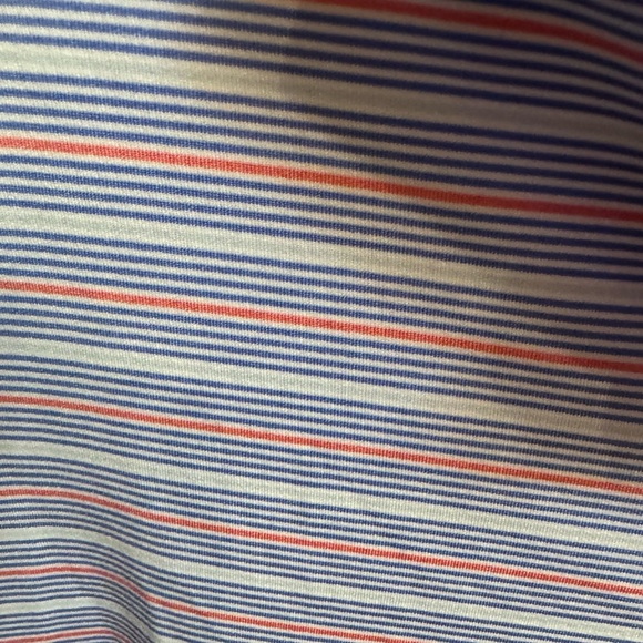 STRAIGHT DOWN Men’s Luxury Golf Polo Shirt SZ XXL Blue White Micro Stripe NWOT - Picture 11 of 15